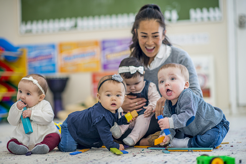 Babies having fun in daycare