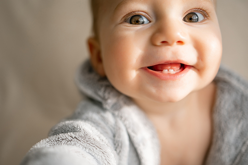 Baby with teeth
